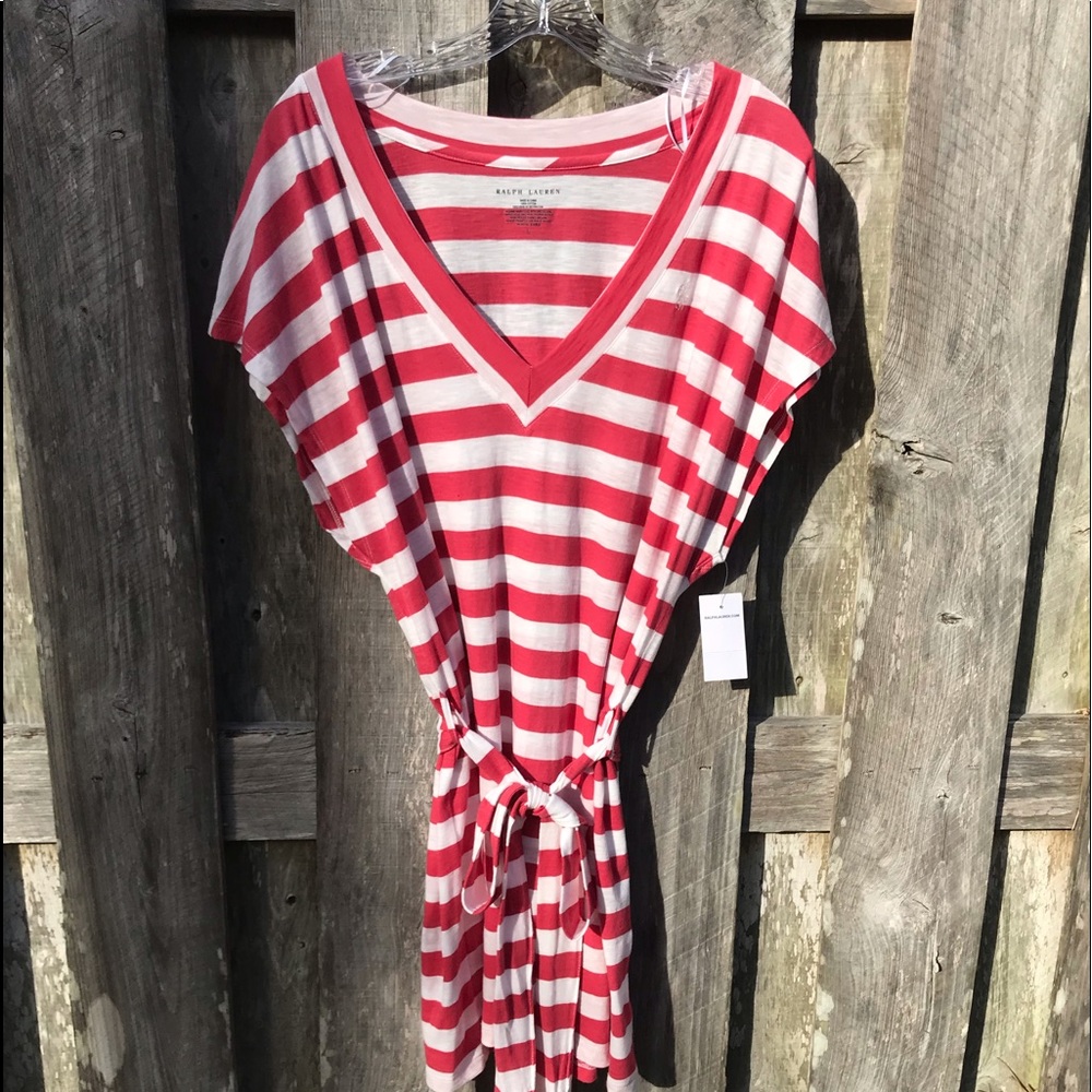 Women’s Ralph Lauren deep V-neck dress/cover up.
